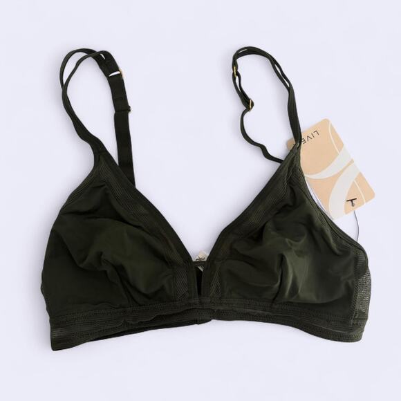NWT rich olive bralette with adjustable straps by Lively - Size S - Picture 1 of 2